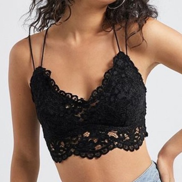 Free People Other - Free People velvet Black bralette small